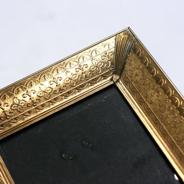 vintage Gold Metal Embossed Photo Frame 