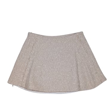 Rag & Bone - Beige & Gold Tweed "Elsie" Mini Skirt Sz 4