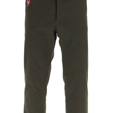 Vivienne Westwood Cropped Cruise Pants Featuring Embroidered Heart-Shaped Logo Men