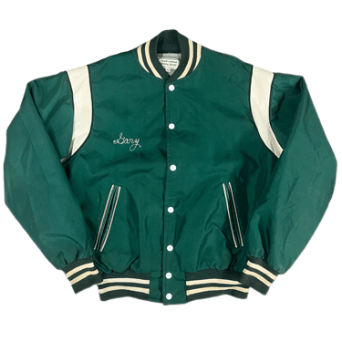 Vintage John Grove Sporting Goods &quot;York, PA&quot; Leather Trim Jacket