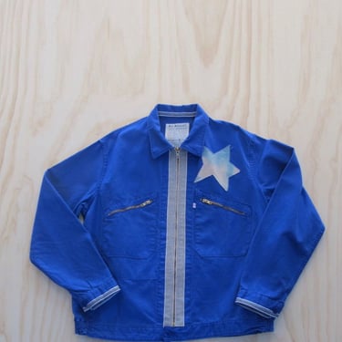 Vintage FRENCH WORKWEAR ONE OF A KIND JACKET - BLUE