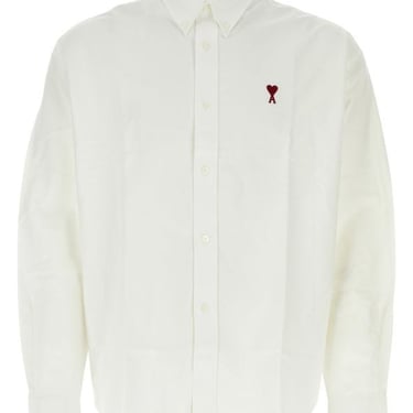Ami Man White Poplin Shirt