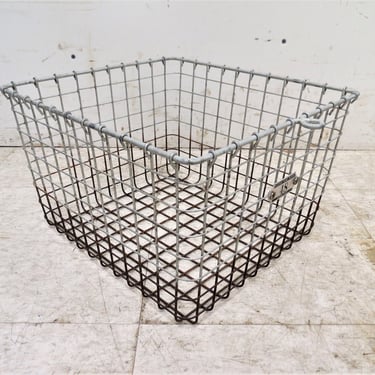 Organizer Basket | Vintage Metal Numbered Locker Basket 