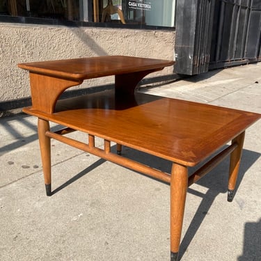 Here to Stay | Mid Century Table with Inlayed Bow Tie Detailing