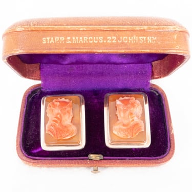 Cameo Cuff Links by Starr & Marcus NY