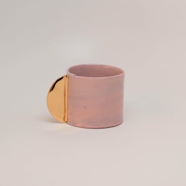 Double Espresso Cup with Gold Handle 