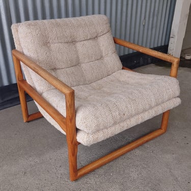 Mid-Century Modern Milo Baughman Attributed Scoop Lounge Chair 