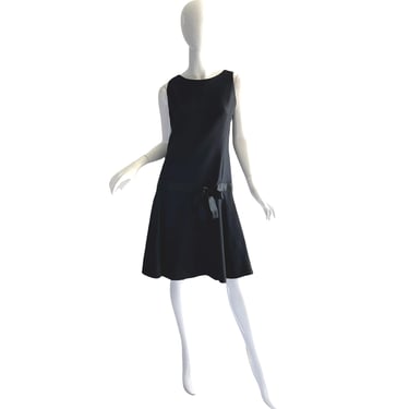 60s Geoffrey Beene Dress / Vintage Mod Ribbon Dress / 1960s Party Cocktail Dress Small 
