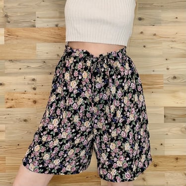 90's Lightweight Rampage Floral Shorts / Size Medium 