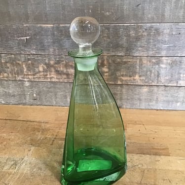 Cool Green Glass Decanter (Tacoma)