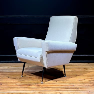 Restored Vintage Italian Marco Zanuso Style Lounge Chair - Mid Century Modern Retro 50s Furniture 