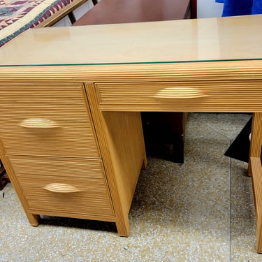 Coastal Split Pencil Reed Waterfall Desk | Modern Picks | Pompano Beach, FL