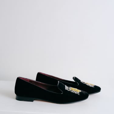 Kate Spade Winking Owl Embroidered Loafers