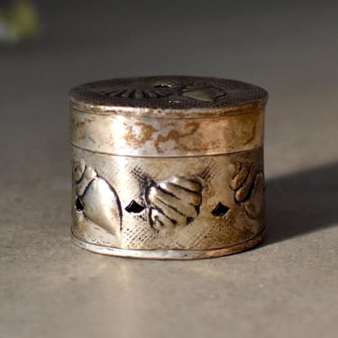 Vintage Silver Plated Aroma Small Box Home Decor E.P.N.S. Diffuser Box 