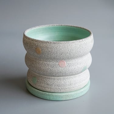 KFM Ceramics: Polka Dot Planter
