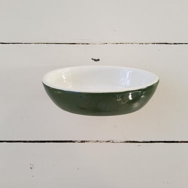 Kelly Green Ironstone Soap Dish 