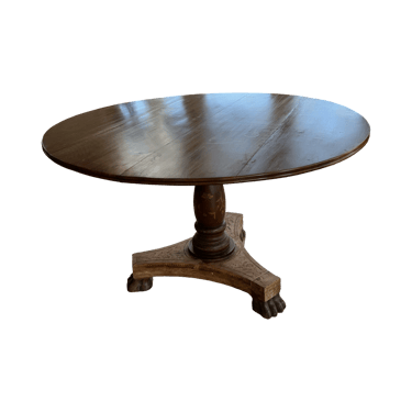 18th Century Walnut Dining Table with Pedestal Base