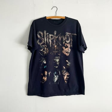 Vintage Y2K Slipknot Faded T Shirt Doublesided Size L 