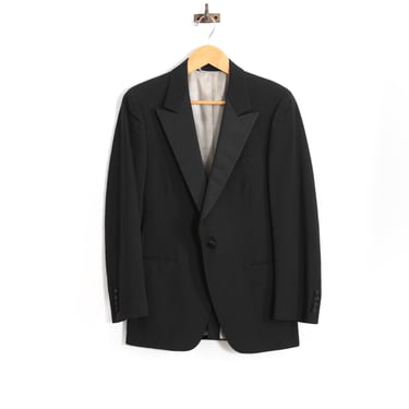 70s black Tuxedo jacket | Vintage 70s KILGOUR FRENCH & STANBURY Tuxedo Jacket 