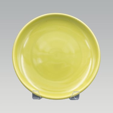 Bauer Pottery Plainware Chartreuse Dinner Plate | Vintage California Pottery Mid Century Modern Dinnerware 