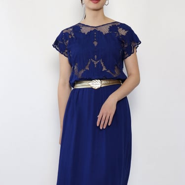 Royal Blue Bali Lace Dress S/M