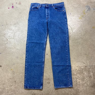 Vintage 1980s Levi's 505 Straight Leg Made in USA Denim Jeans Size 37”x34” 