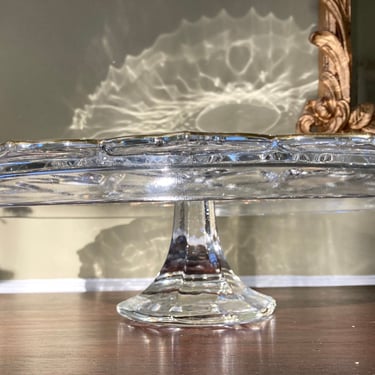 Large Glass Cake Stand 