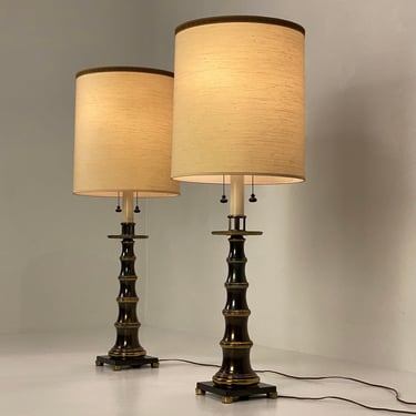 Pair of Neoclassical Brass Lamps by Stiffel, Circa 1960s - *Please ask for a shipping quote before you buy. 