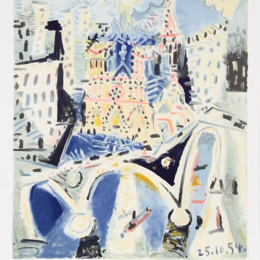 Notre Dame by Pablo Picasso, Marina Picasso Estate Lithograph Poster 