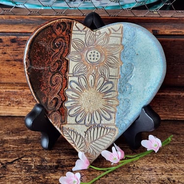 Heart-Shaped Pottery Ring Dish~Gifts for Her 