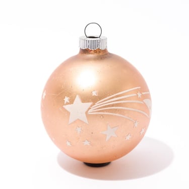Vintage Glass Christmas Ornament, Outer Space Theme 