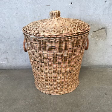 Old Hand Woven Basket with Handles