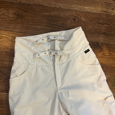AS IS vintage white skea ski pants size small 