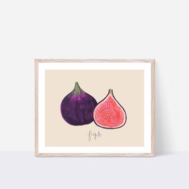 Figs Art Print/ Food Illustration Kitchen Print/ Modern Farmhouse Decor/ Available 8 X 10 or 5 X 7 