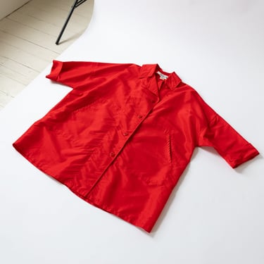 Vintage Red Poncho Jacket