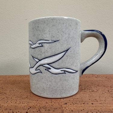 Vintage Seagull Seagulls Mug | Speckled Stoneware | Japan 