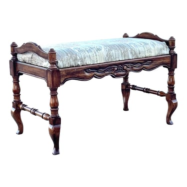 Drexel Cabernet Carved Country French Bench 