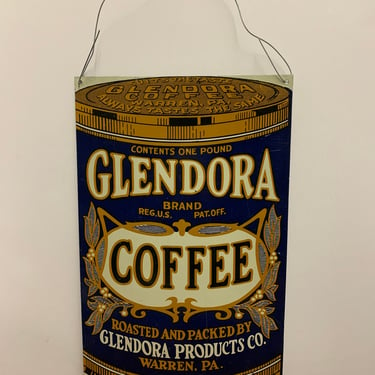 1930s Original Glendora Coffee Sign 