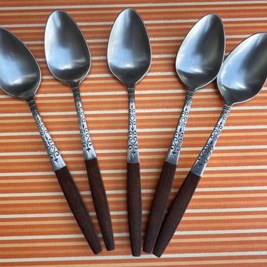 MCM Interpur Canoe Muffin wood handle silverware flatware mixed collection 