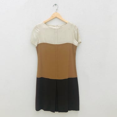 Color lock Brown Midi Dress\/ Large 