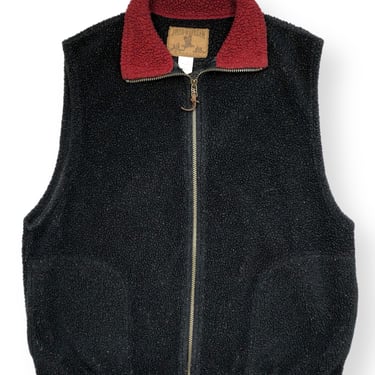 Vintage 90s Field & Stream Fleece/Sherpa Made in USA Full Zip Vest Size Medium/Large 