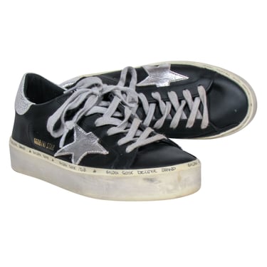 Golden Goose - Black Leather w/ Silver Details High Star Sneakers Sz 6