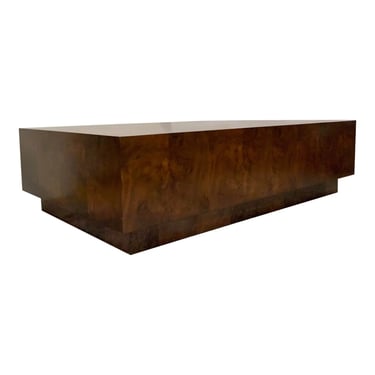Theodore Alexander Modern Large Burl Wood Cocktail Table