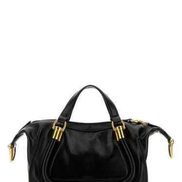 Chloe Women Black Leather Paraty 24 Handbag