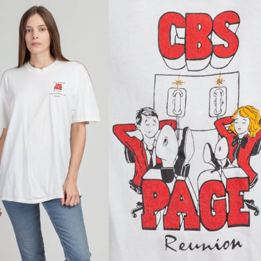 1989 CBS Page Reunion T Shirt Extra Large | Vintage Funny Graphic TV Station Tee 