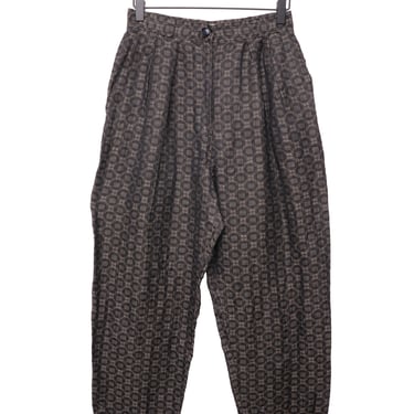 Pleated Geo Cotton Trousers