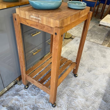 Removable Butcher block Top &amp; Island by Kimball