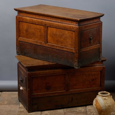 19th Century Tibetan Tiger Maple Scholars Chest