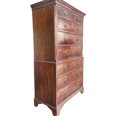 18th Century Mahogany George II Chest on Chest