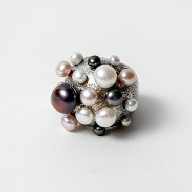 Sterling Silver Pearl Bubbles Ring